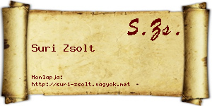 Suri Zsolt névjegykártya